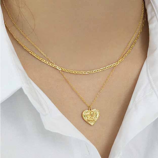 Lovcia Gold Plated 925 Sterling Chain Necklace 2.25mm-Necklaces-Yellow Gold-