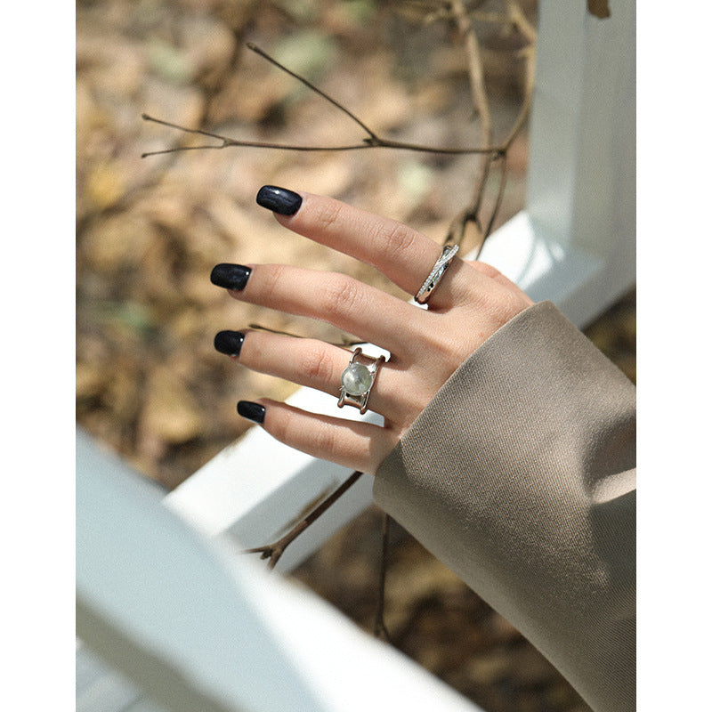 Lovcia Gold Plated 925 Sterling Crystal Ball Ring Open Size-Rings-Yellow Gold-Yellow Gold