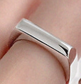 Lovcia Gold Plated 925 Sterling Ring Adjustable Rectangle-Rings-Rhodium-Pointed Model (137)-Rhodium