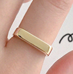 Lovcia Gold Plated 925 Sterling Ring Adjustable Rectangle-Rings-Yellow Gold-Rectangle Model (138)-Yellow Gold