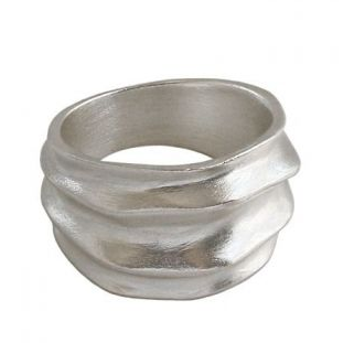 Lovcia Gold Plated 925 Sterling Silver 13mm Wide Open Ring-Rings-Us 6-Silver-