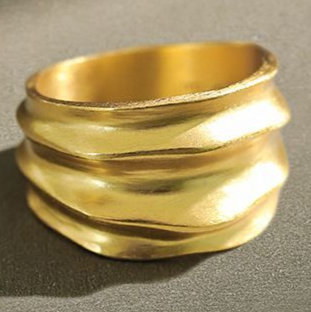 Lovcia Gold Plated 925 Sterling Silver 13mm Wide Open Ring-Rings-Us 7-Yellow Gold-