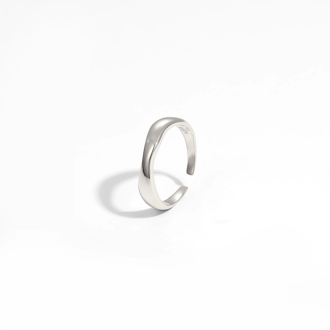 Lovcia Gold Plated 925 Sterling Silver Adjustable Open Ring-Rings-Yellow Gold-Yellow Gold