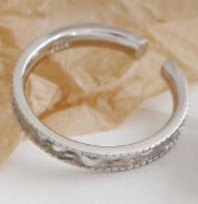 Lovcia Gold Plated 925 Sterling Silver Adjustable Ring-Rings-3Mm * Silver-