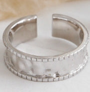 Lovcia Gold Plated 925 Sterling Silver Adjustable Ring-Rings-7Mm * Silver-