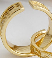 Lovcia Gold Plated 925 Sterling Silver Adjustable Ring-Rings-7Mm * Yellow Gold-