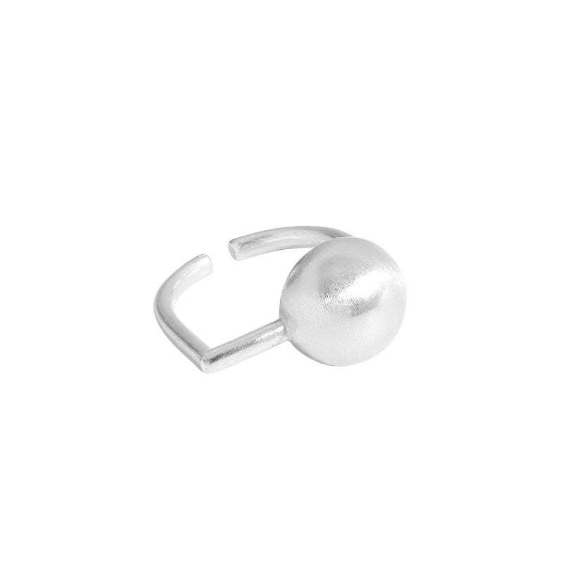 Lovcia Gold Plated 925 Sterling Silver Adjustable Ring Ball-Rings-Rhodium-Rhodium
