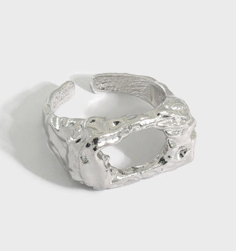 Lovcia Gold Plated 925 Sterling Silver Adjustable Ring-Rings-Rhodium-Rhodium