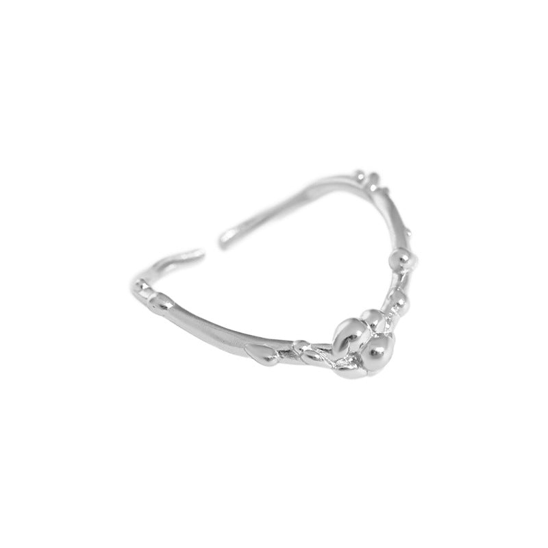 Lovcia Gold Plated 925 Sterling Silver Adjustable Ring-Rings-Rhodium-Rhodium
