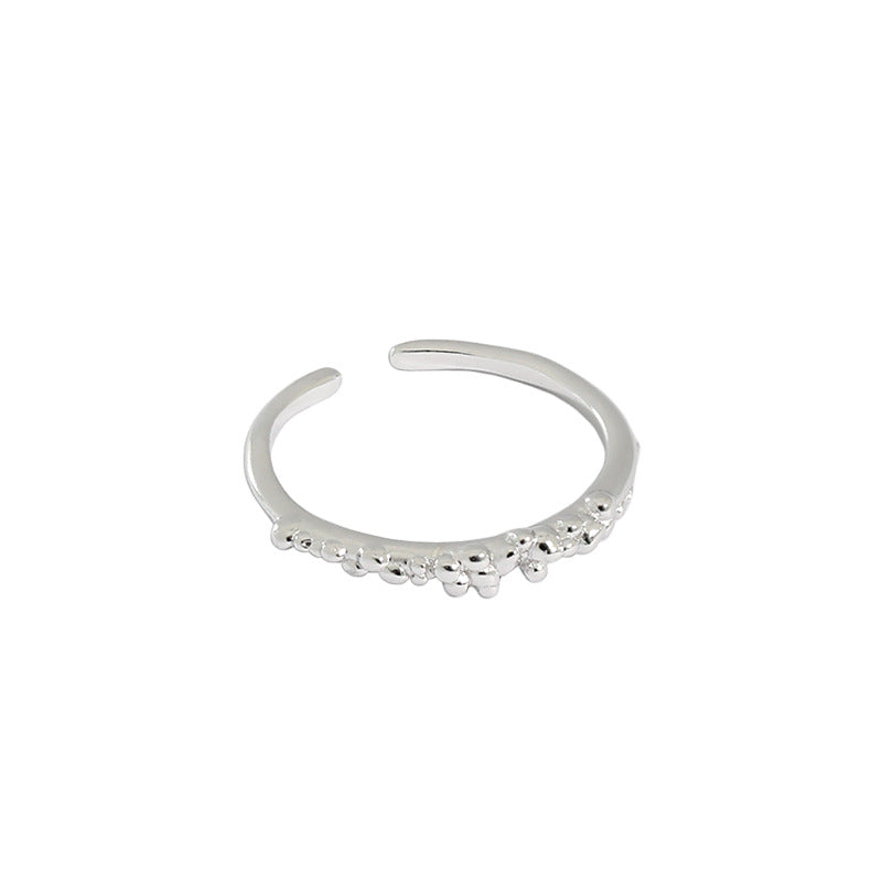 Lovcia Gold Plated 925 Sterling Silver Adjustable Ring-Rings-Rhodium-Rhodium