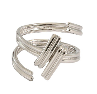 Lovcia Gold Plated 925 Sterling Silver Adjustable Ring-Rings-Silver-
