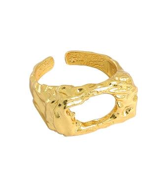 Lovcia Gold Plated 925 Sterling Silver Adjustable Ring-Rings-Yellow Gold-Yellow Gold