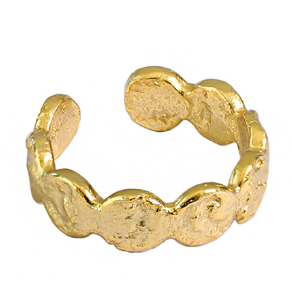 Lovcia Gold Plated 925 Sterling Silver Adjustable Ring-Rings-Yellow Gold-Yellow Gold