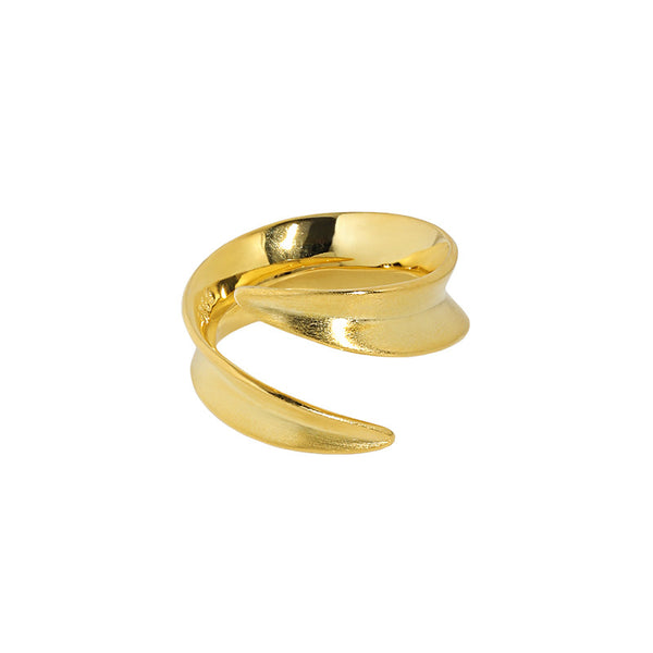 Lovcia Gold Plated 925 Sterling Silver Adjustable Ring-Rings-Yellow Gold-Yellow Gold