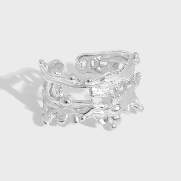Lovcia Gold Plated 925 Sterling Silver Adjustable Ring-Rings-Yellow Gold-Yellow Gold