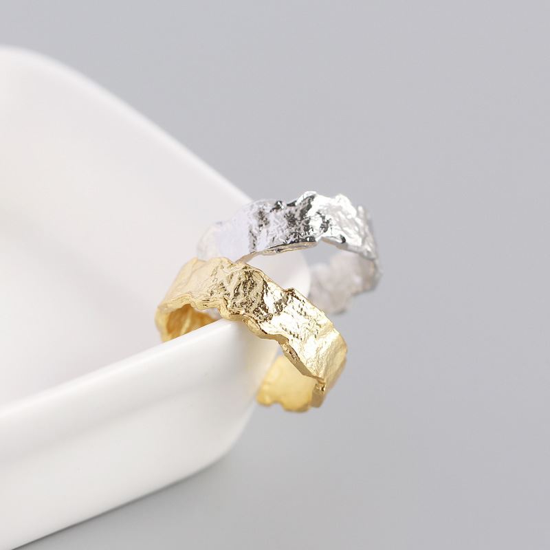 Lovcia Gold Plated 925 Sterling Silver Adjustable Ring-Rings-Yellow Gold-Yellow Gold