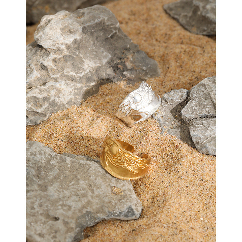 Lovcia Gold Plated 925 Sterling Silver Adjustable Ring-Rings-Yellow Gold-Yellow Gold
