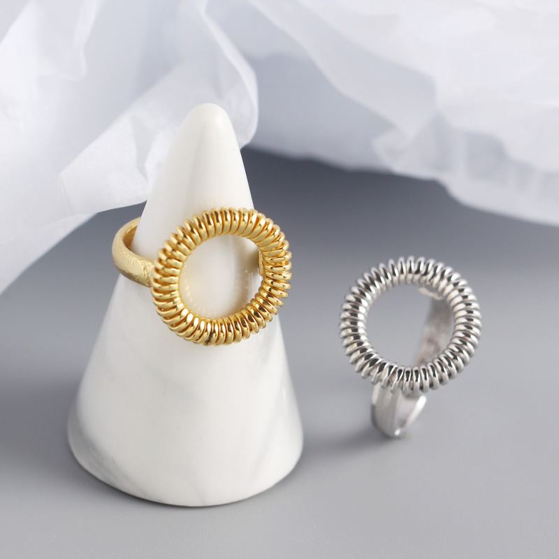 Lovcia Gold Plated 925 Sterling Silver Adjustable Ring-Rings-Yellow Gold-Yellow Gold