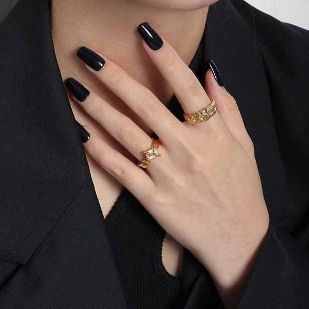 Lovcia Gold Plated 925 Sterling Silver Adjustable Ring-Rings-Yellow Gold-Yellow Gold