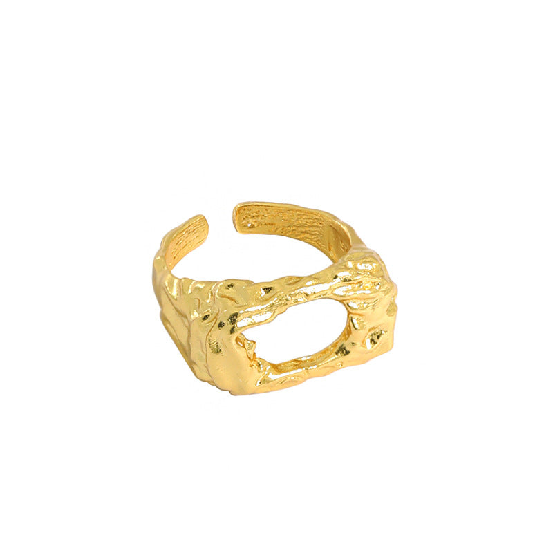 Lovcia Gold Plated 925 Sterling Silver Adjustable Ring-Rings-Yellow Gold-Yellow Gold