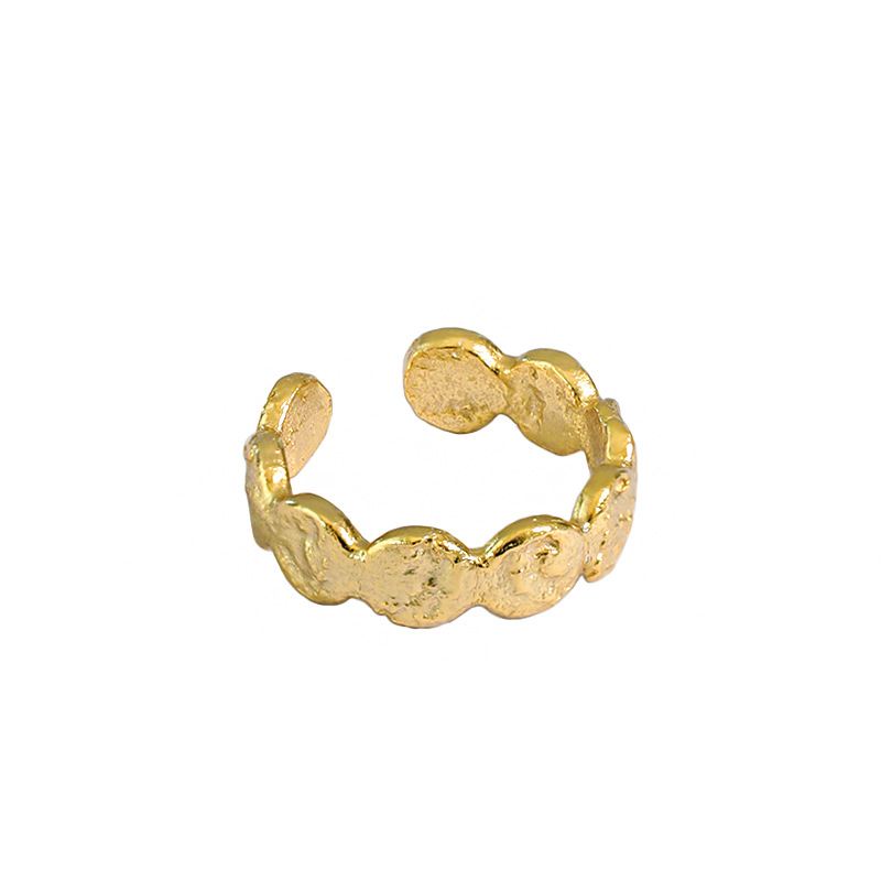 Lovcia Gold Plated 925 Sterling Silver Adjustable Ring-Rings-Yellow Gold-Yellow Gold