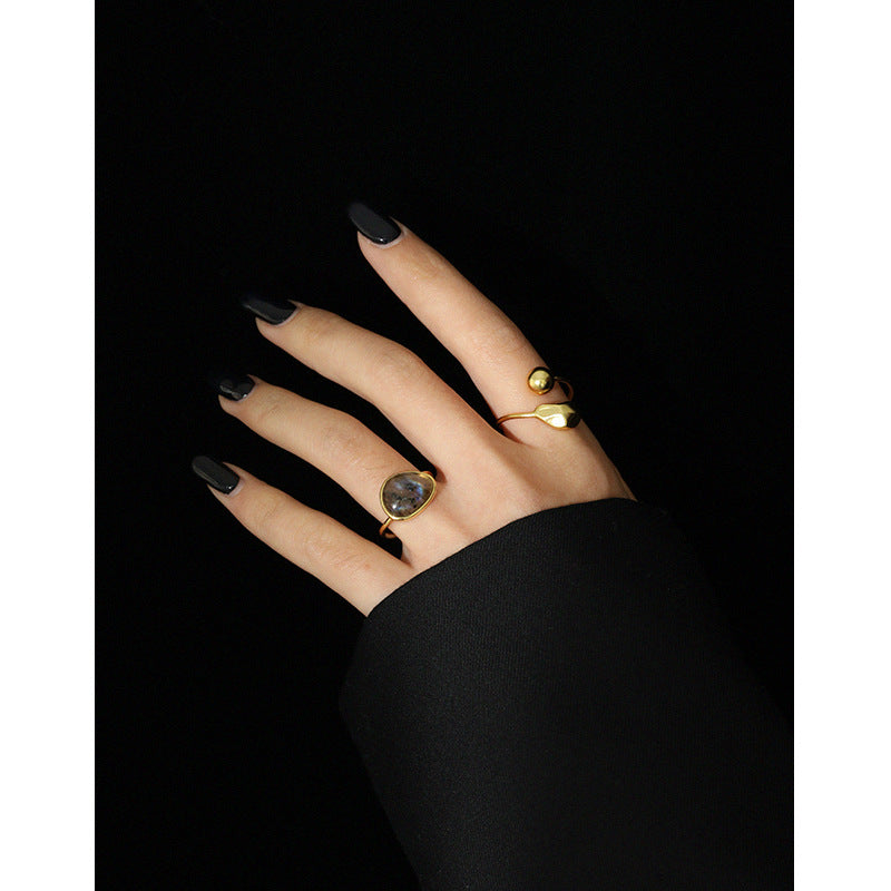 Lovcia Gold Plated 925 Sterling Silver Adjustable Ring-Rings-Yellow Gold-Yellow Gold