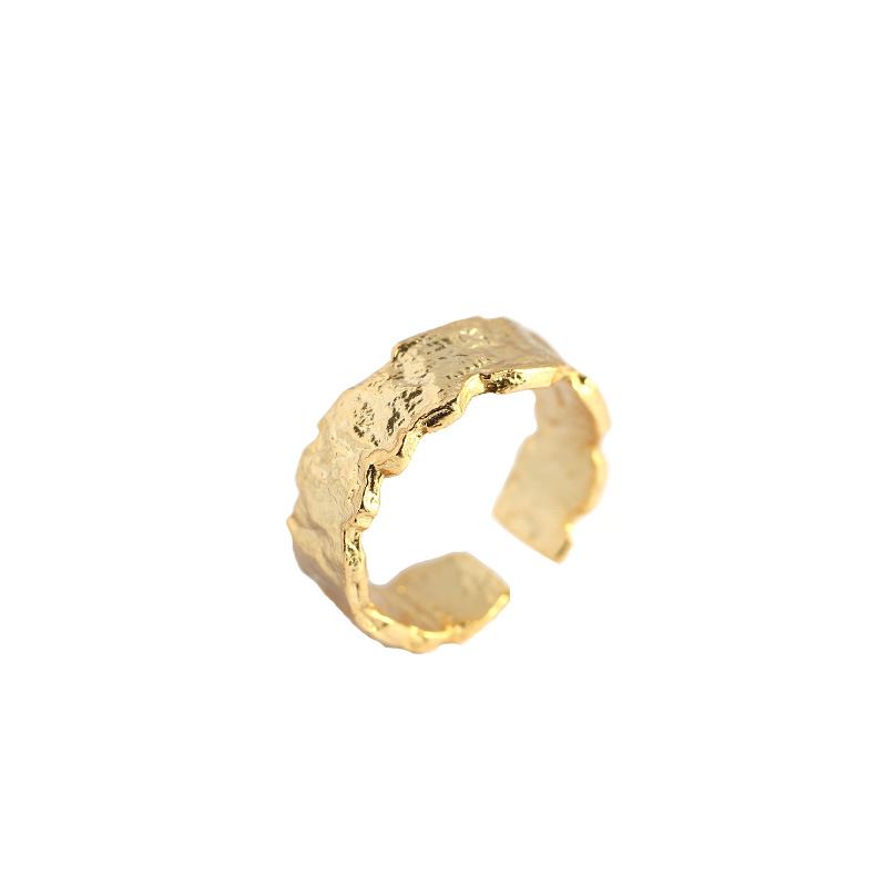 Lovcia Gold Plated 925 Sterling Silver Adjustable Ring-Rings-Yellow Gold-Yellow Gold