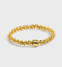 Lovcia Gold Plated 925 Sterling Silver Adjustable Ring-Rings-Yellow Gold-US 7-Yellow Gold