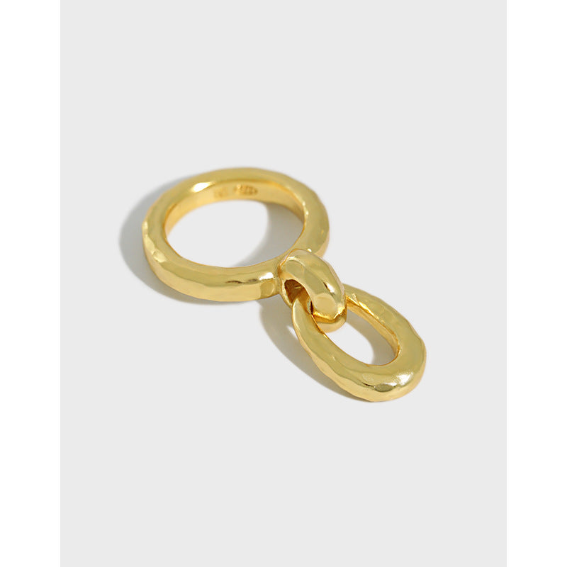 Lovcia Gold Plated 925 Sterling Silver Adjustable Ring-Rings-Yellow Gold-US 7-Yellow Gold