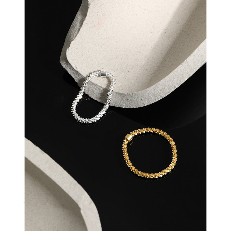 Lovcia Gold Plated 925 Sterling Silver Adjustable Ring-Rings-Yellow Gold-US 7-Yellow Gold