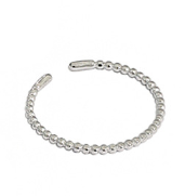 Lovcia Gold Plated 925 Sterling Silver CZ Adjustable Ring-Rings-Ku413 & Silver-Ku413 & Silver