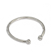 Lovcia Gold Plated 925 Sterling Silver CZ Adjustable Ring-Rings-Ku414 & Silver-Ku414 & Silver