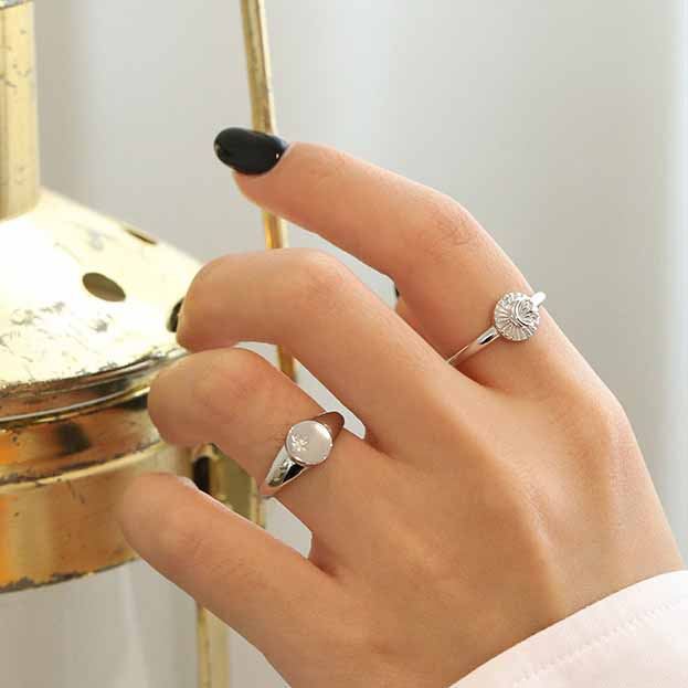 Lovcia Gold Plated 925 Sterling Silver CZ Adjustable Ring-Rings-Ku414 & Yellow Gold-Ku414 & Yellow Gold