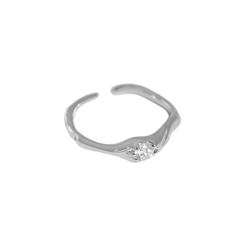 Lovcia Gold Plated 925 Sterling Silver CZ Adjustable Ring-Rings-Yellow Gold-Yellow Gold