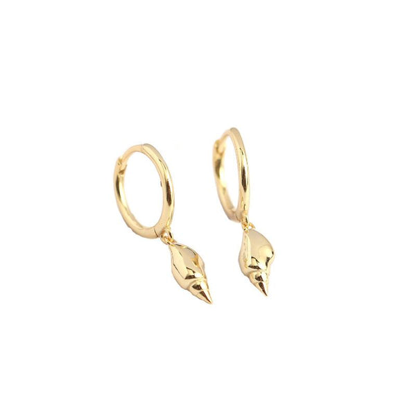 Lovcia Gold Plated 925 Sterling Silver Hoop Earrings 8.5mm-Earrings-Yellow Gold-Yellow Gold