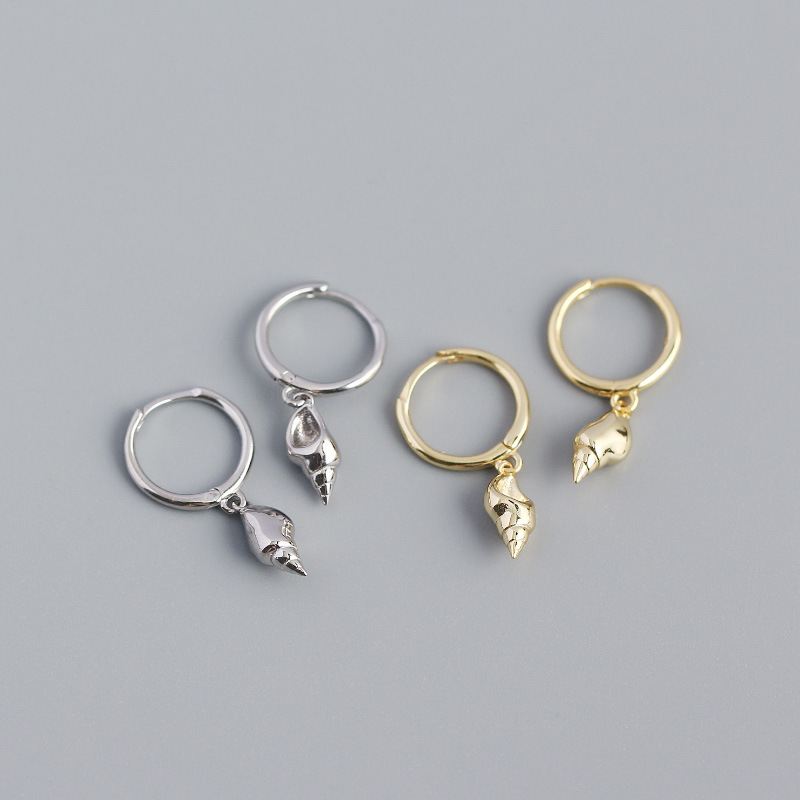 Lovcia Gold Plated 925 Sterling Silver Hoop Earrings 8.5mm-Earrings-Yellow Gold-Yellow Gold