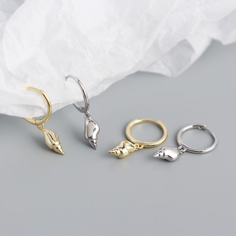 Lovcia Gold Plated 925 Sterling Silver Hoop Earrings 8.5mm-Earrings-Yellow Gold-Yellow Gold