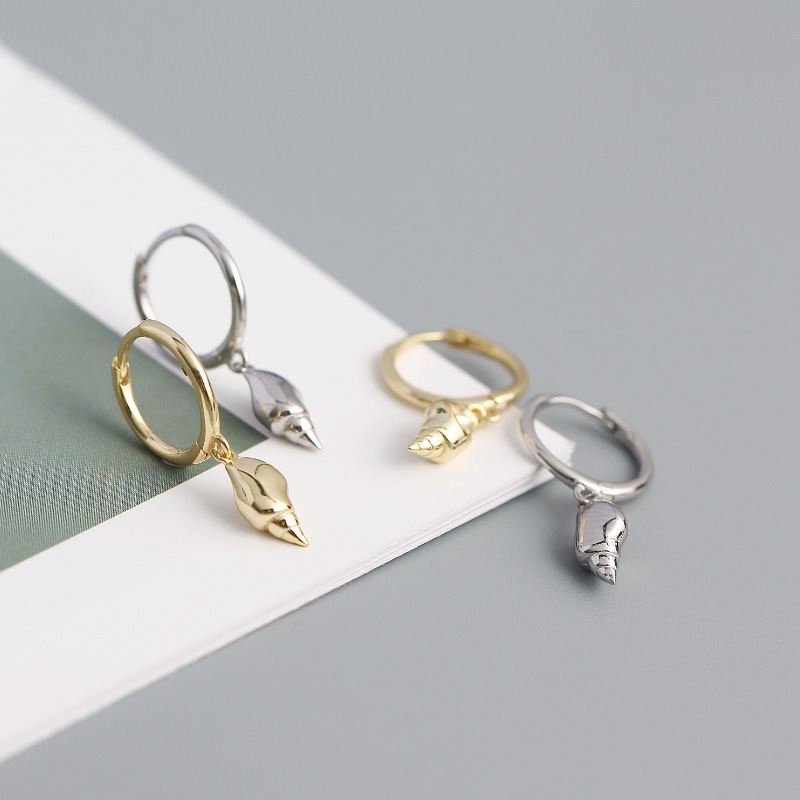 Lovcia Gold Plated 925 Sterling Silver Hoop Earrings 8.5mm-Earrings-Yellow Gold-Yellow Gold
