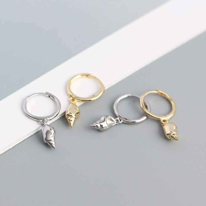 Lovcia Gold Plated 925 Sterling Silver Hoop Earrings 8.5mm-Earrings-Yellow Gold-Yellow Gold