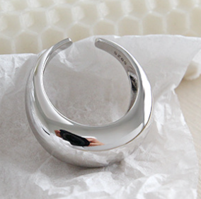 Lovcia Gold Plated 925 Sterling Silver Open Adjustable Ring-Rings-Rhodium-Rhodium