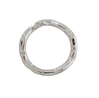 Lovcia Gold Plated 925 Sterling Silver Ring 2.85mm Wave-Rings-Rhodium-US 6-Rhodium