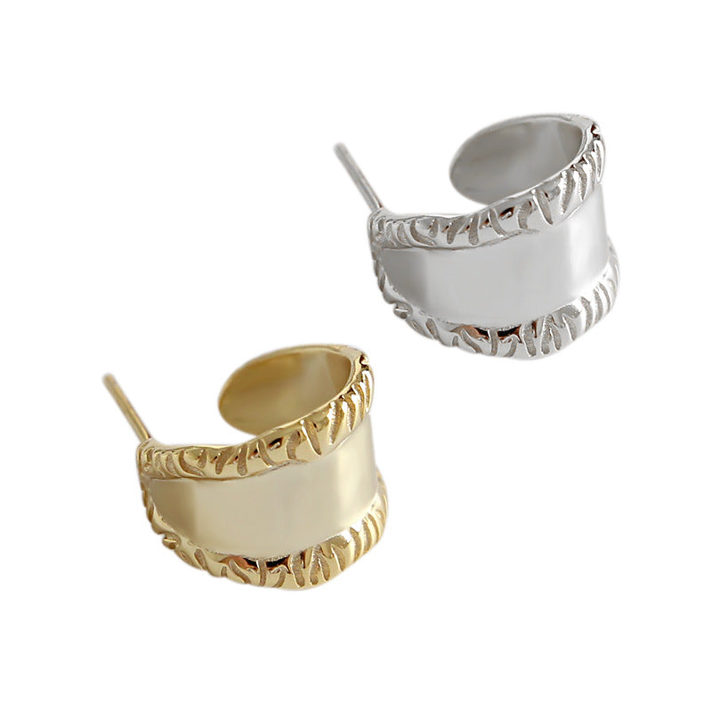Lovcia Gold Plated 925 Sterling Silver Stud Earrings 10mm-Earrings-Yellow Gold-Yellow Gold