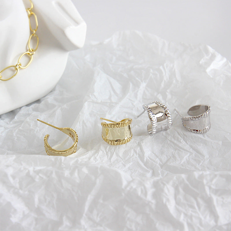 Lovcia Gold Plated 925 Sterling Silver Stud Earrings 10mm-Earrings-Yellow Gold-Yellow Gold