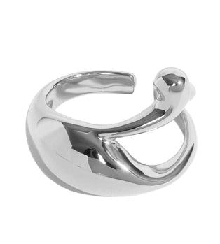 Lovcia Gold Plated Adjustable Ring 925 Silver Waterdrop-Rings-Silver-Silver