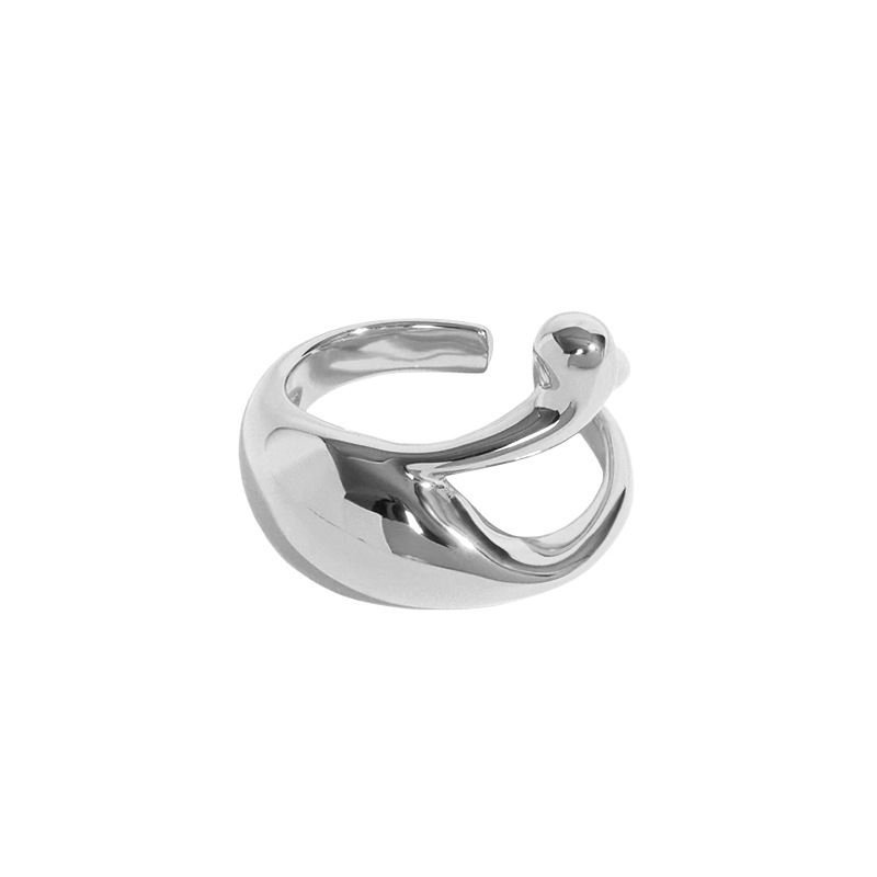 Lovcia Gold Plated Adjustable Ring 925 Silver Waterdrop-Rings-Yellow Gold-Yellow Gold