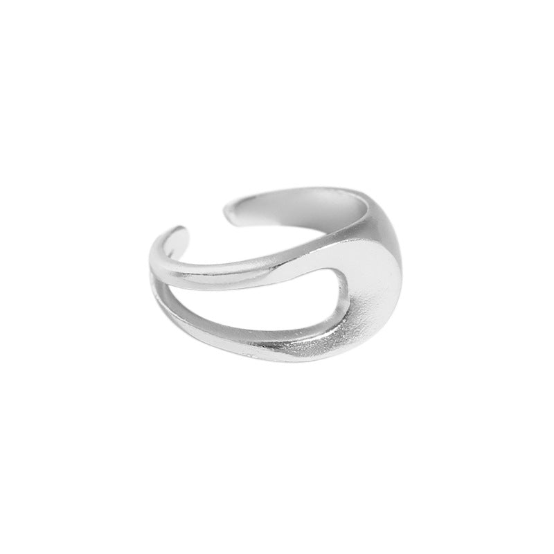 Lovcia Gold Plated Adjustable Ring 925 Sterling Silver-Rings-Rhodium-Rhodium