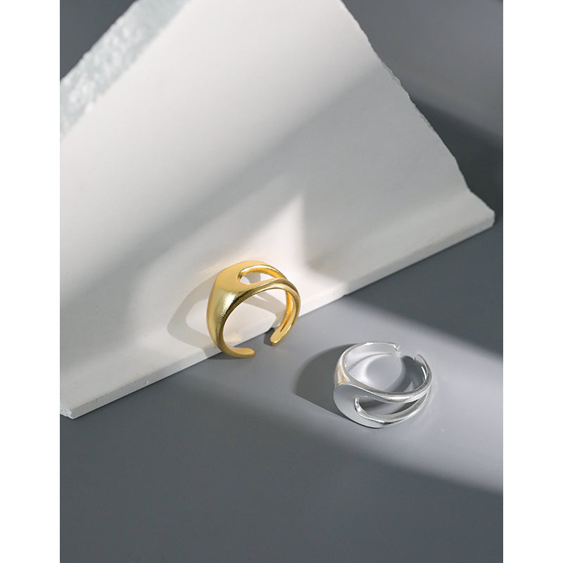 Lovcia Gold Plated Adjustable Ring 925 Sterling Silver-Rings-Yellow Gold-Yellow Gold