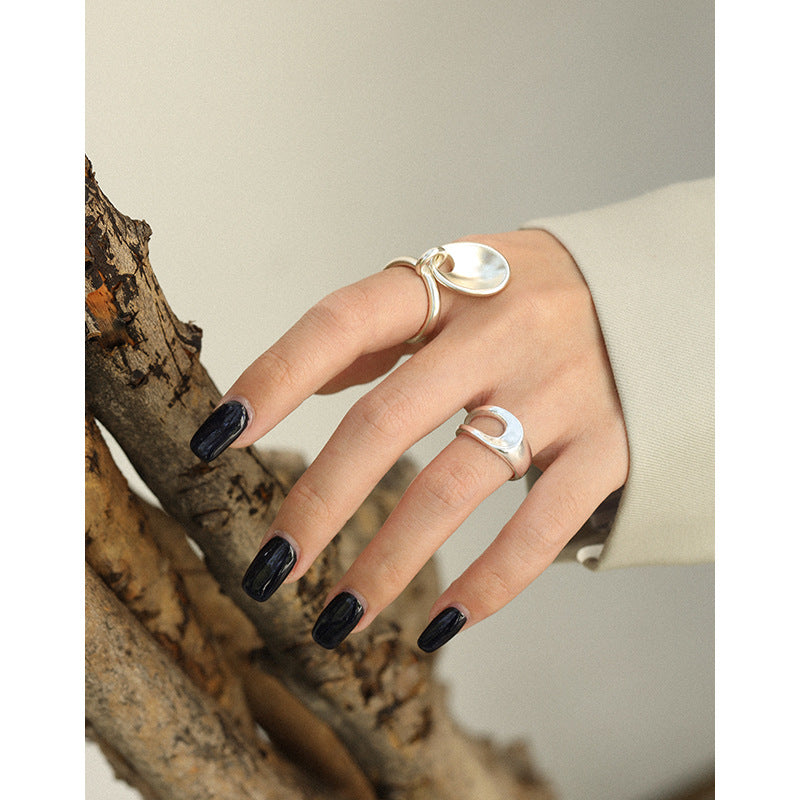 Lovcia Gold Plated Adjustable Ring 925 Sterling Silver-Rings-Yellow Gold-Yellow Gold