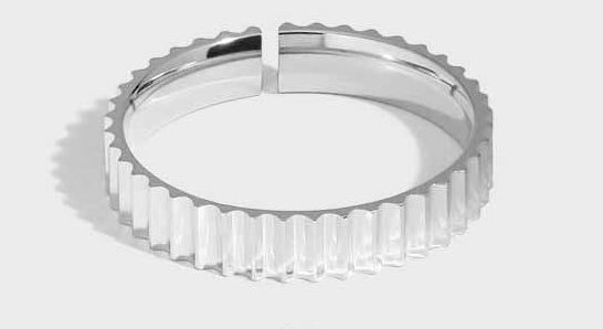 Lovcia Gold Plated Adjustable Sterling Silver Ring-Rings-Us 4 & 4Mm-Silver-Us 4 & 4Mm