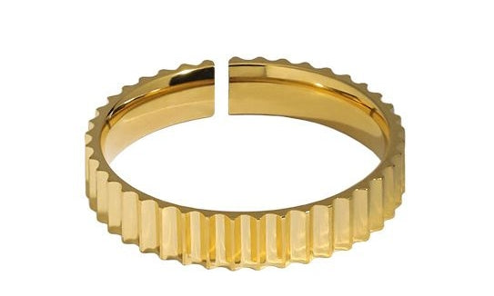 Lovcia Gold Plated Adjustable Sterling Silver Ring-Rings-Us 4 & 4Mm-Yellow Gold-Us 4 & 4Mm